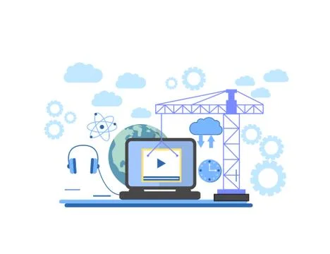Education infographic. Flat vector illustration for e-learning and online edu Stock Illustration