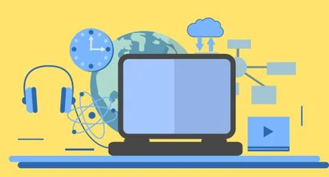 Education infographic. Flat vector illustration for e-learning and online edu Stock Illustration