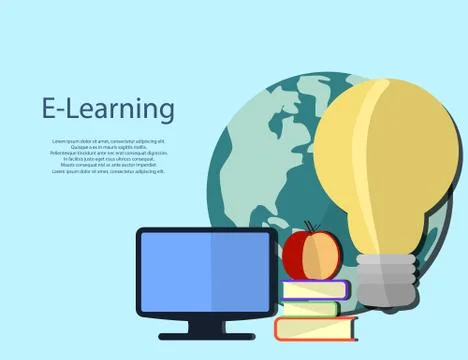 Education infographic. Flat vector illustration for e-learning a Stock Illustration