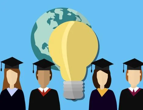 Education infographic. Flat vector illustration for e-learning and online edu Illustrazione stock