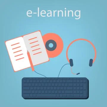 Education infographic. Flat vector illustration for e-learning and online edu Stock Illustration