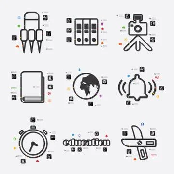 Education infographic Stock Illustration