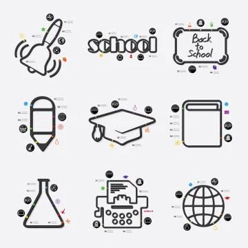 Education infographic 스톡 일러스트