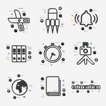 Education infographic Stock Illustration