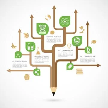 Education infographic Stock Illustration