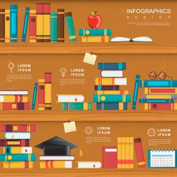 Education infographic template 스톡 일러스트