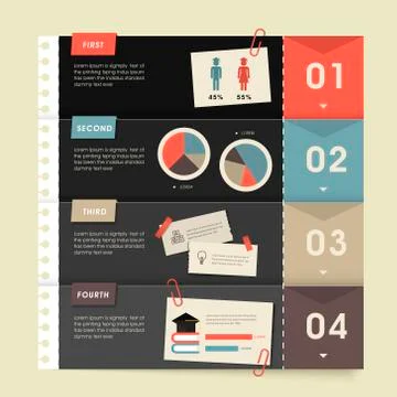 Education infographic template Stock Illustration