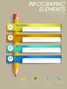 Education infographic template Stock Illustration