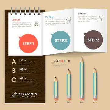 Education infographic template Stock Illustration