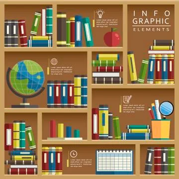 Education infographic template Stock Illustration