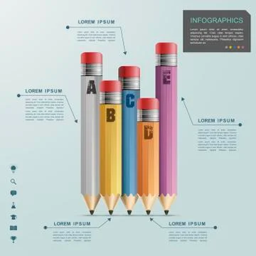 Education infographic template Stock Illustration