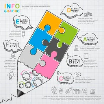 Education infographic template Stock Illustration