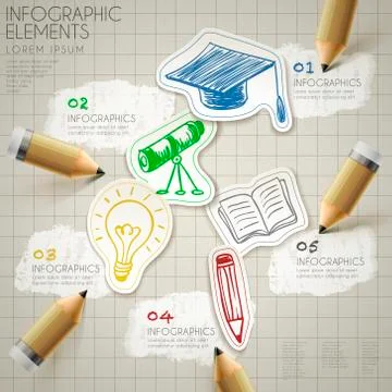 Education infographic template Stock Illustration