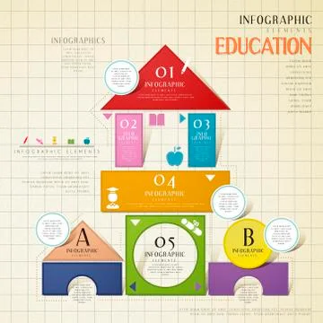 Education infographic template Stock Illustration