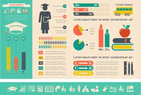 Education Infographics. Stock Illustration