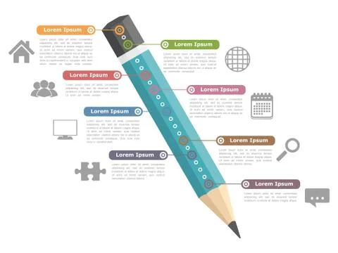 Education Infographics Illustrazione stock