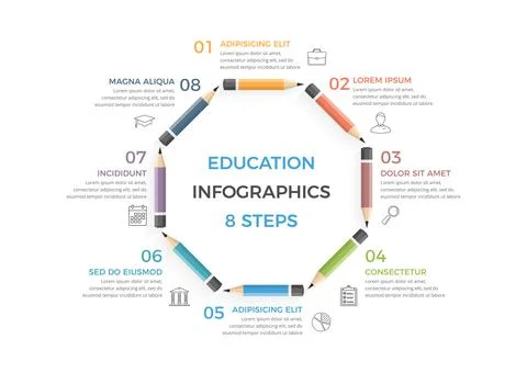 Education Infographics Stock Illustration