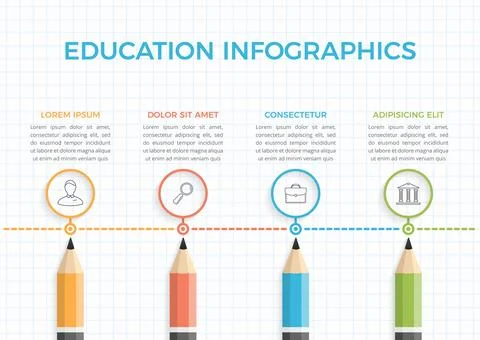 Education Infographics 스톡 일러스트