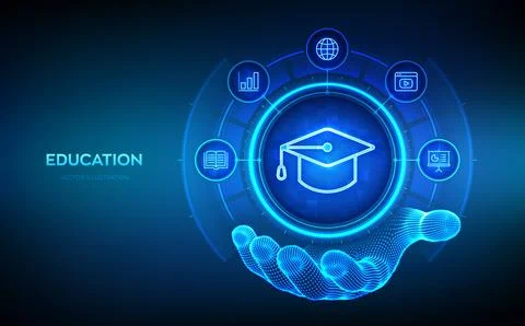 Education. Innovative online e-learning and internet technology concept. Ed.. Stock-Illustration