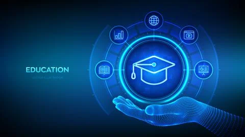 Education. Innovative online e-learning and internet technology concept. Ed.. Stock-Illustration