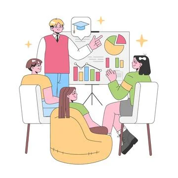 Education insights concept. Flat vector illustration. イラスト素材