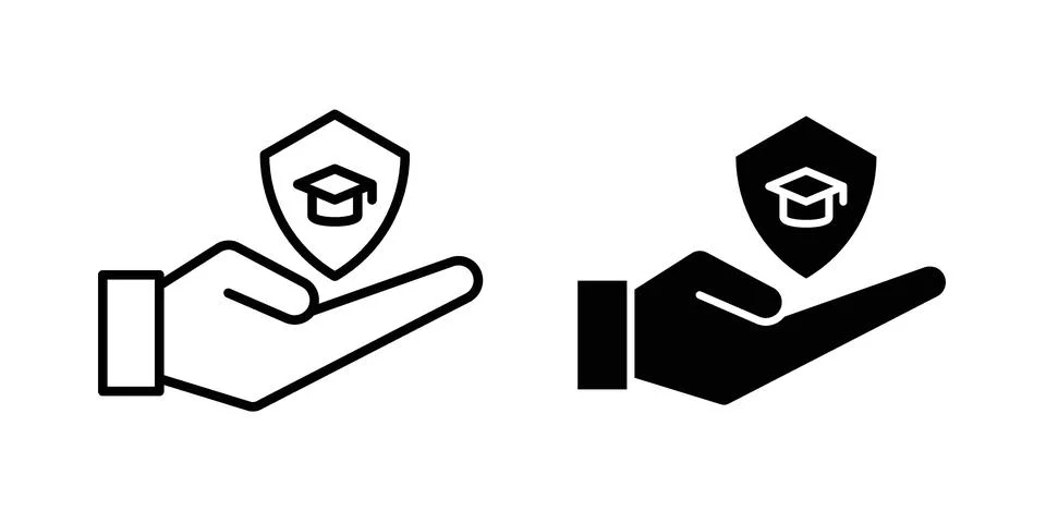 Education insurance icon for web projects 스톡 일러스트