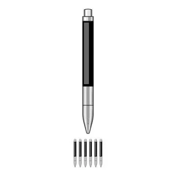 Education interactive whiteboard pen cartoon vector graphic Stock Illustration