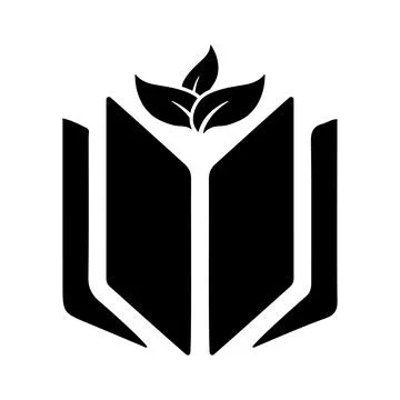 Education, knowledge, learning icon. Black vector graphics. Stock Illustration