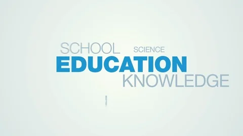 Education knowledge school university studying word cloud apear on the white Stock Footage 99752905