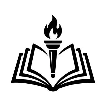 Education Knowledge Torch Vector Logo Stock Illustration