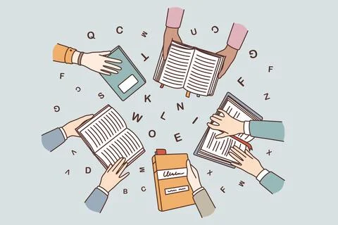 Education, learning and reading concept 库存插图