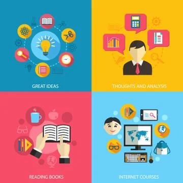 Education learning concept Illustrazione stock