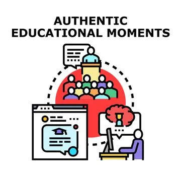 Education learning experience featuring real and online moments Stock Illustration
