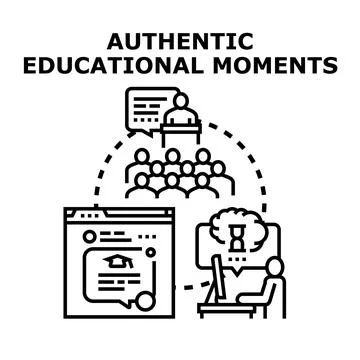 Education learning experience featuring real and online moments Stock Illustration