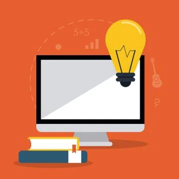 Education learning school computer design Stock Illustration