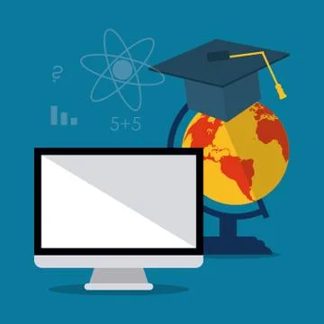 Education learning school computer design Stock Illustration