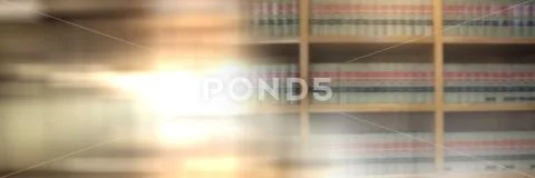 Education library with golden light transition Stock Photos