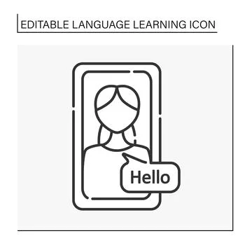 Education line icon Stock Illustration