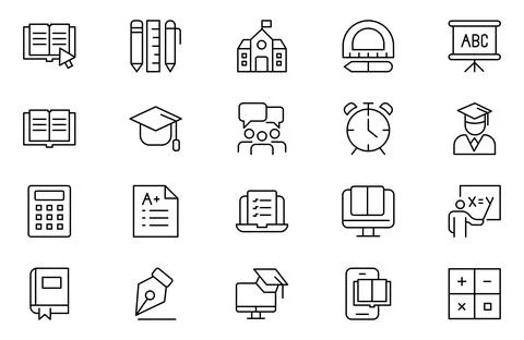 Education line icon set. Set of vector line icons of education for modern c.. Stock Illustration