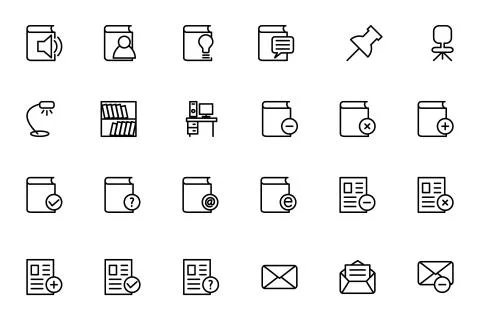 Education Line Vector Pack Stock Illustration