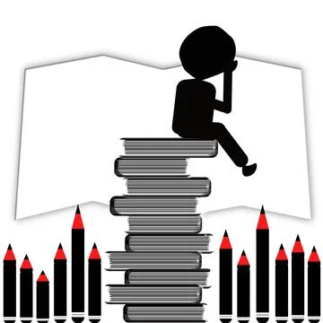 Education load stress Stock Illustration
