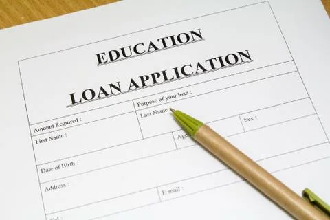Education loan application. Stock Photos