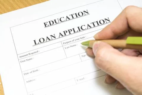 Education loan application. Stock Photos