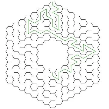 Education logic game labyrinth for kids. Find the right way. Stock Illustration