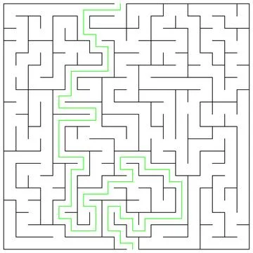 Education logic game labyrinth for kids. Find the right way. Stock Illustration