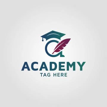Education logo design, letter A vector design template Stock Illustration