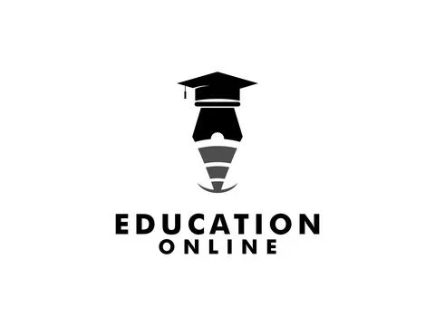 Education logo design template, suitable for academy, School, Graduation , etc Illustrazione stock