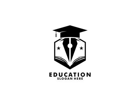 Education logo design template, suitable for academy, School, Graduation , etc Stock Illustration