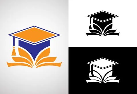 Education logo design vector template, Education and graduation logo vector.. Stock Illustration