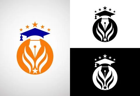 Education logo design vector template, Education and graduation logo vector.. Stock Illustration